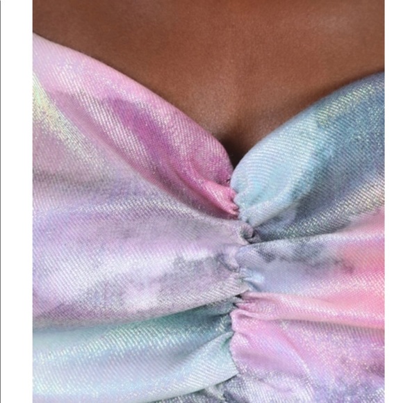 Area multicolored ruched mini dress! - Picture 6 of 6